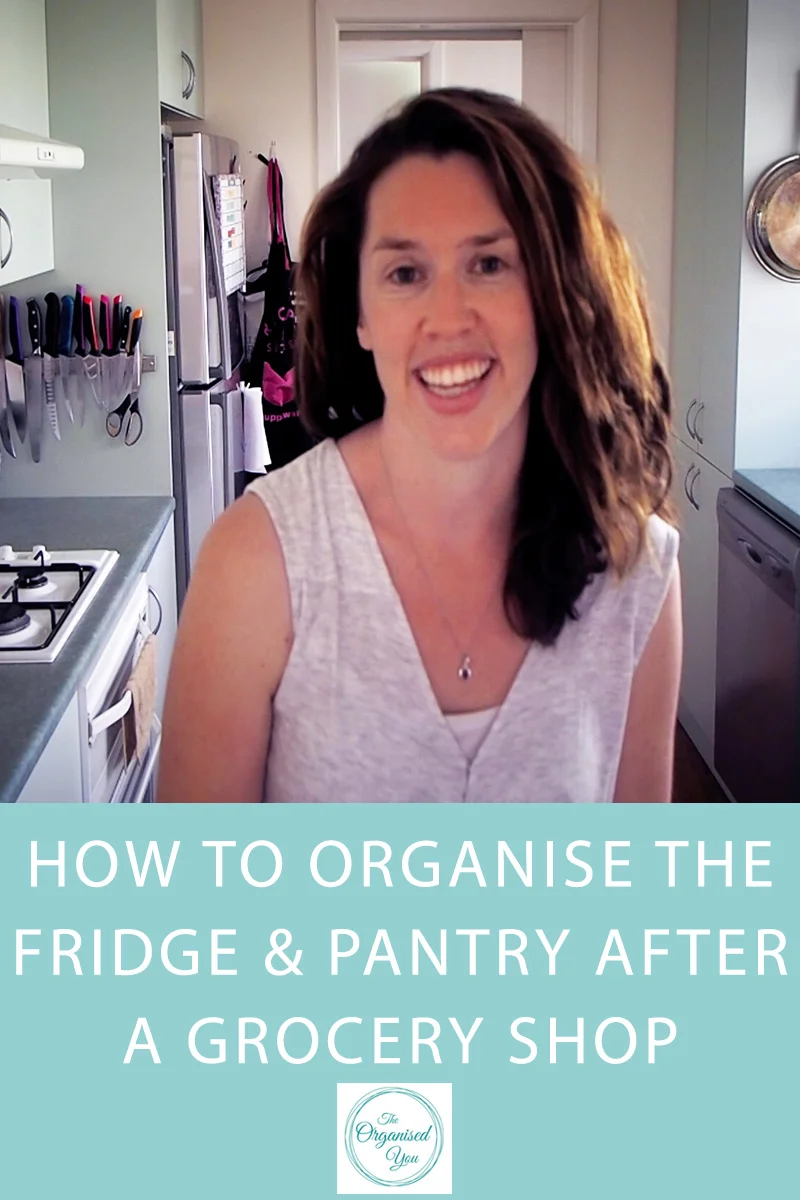 Organising the fridge and pantry after a grocery shop