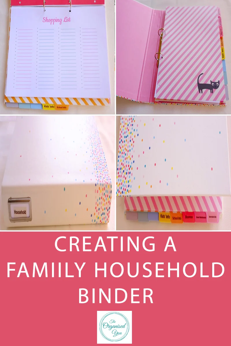 Creating a Family Household Binder - a household binder is the perfect way to keep your family organised. A central place to house all the important information such as contact numbers for different areas of your life, including medical, school, banking etc. It's also a great place to hold all the school and home info. Click through to read how I set our family household binder up!
