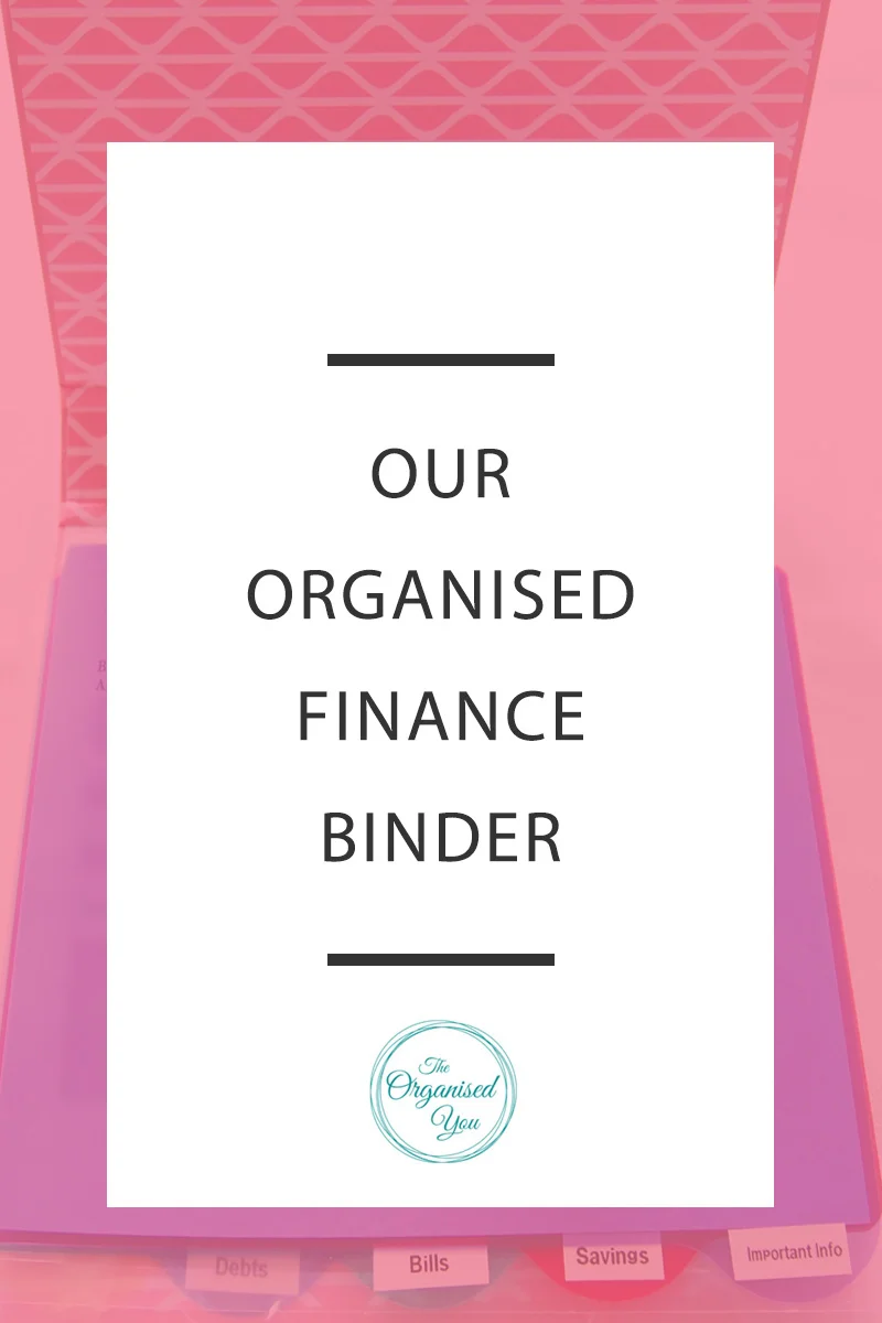 Our organised finance binder