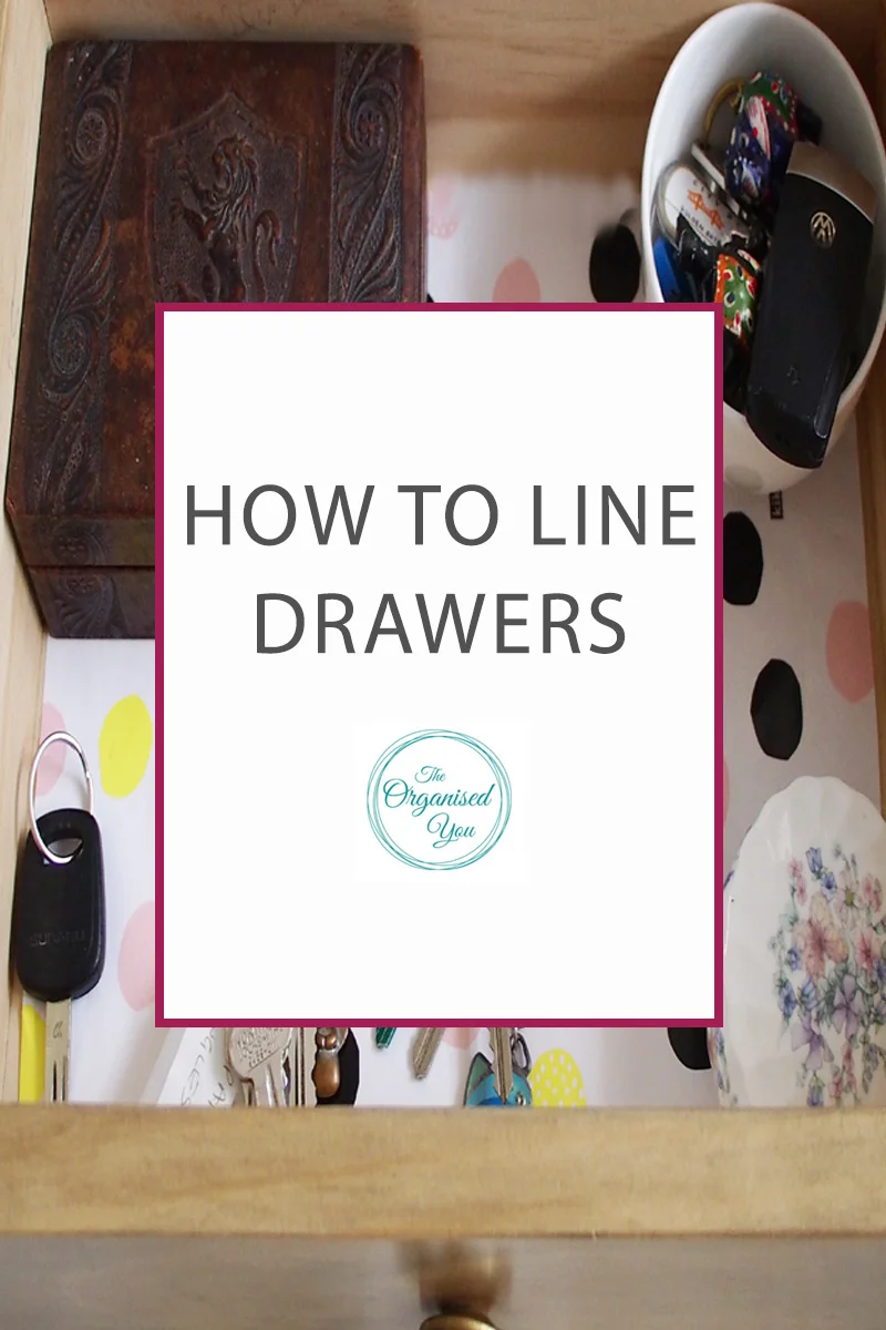 How to Line Drawers - lining drawers with decorative paper is a great way to add interest, make a more eye-catching display when you open the drawer, and also encourage you to keep it organised so you can see that pretty detail! Click through to read the step-by-step guide for lining drawers