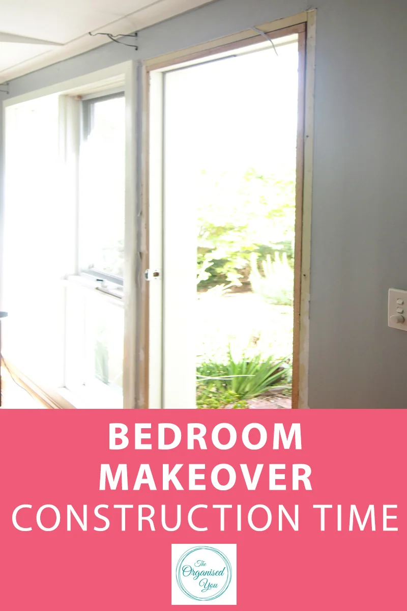 Bedroom Makeover: Construction Time - renovating a space often involves construction. If you've got a handyman husband it makes the process a whole lot easier! This bedroom makeover post shows how my husband removed a door and built a new storage cupboard. Click through to read the full construction makeover!