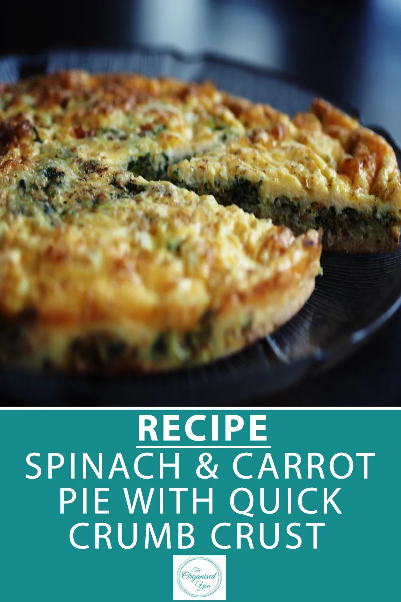 Recipe: Spinach and carrot pie with quick crumb crust