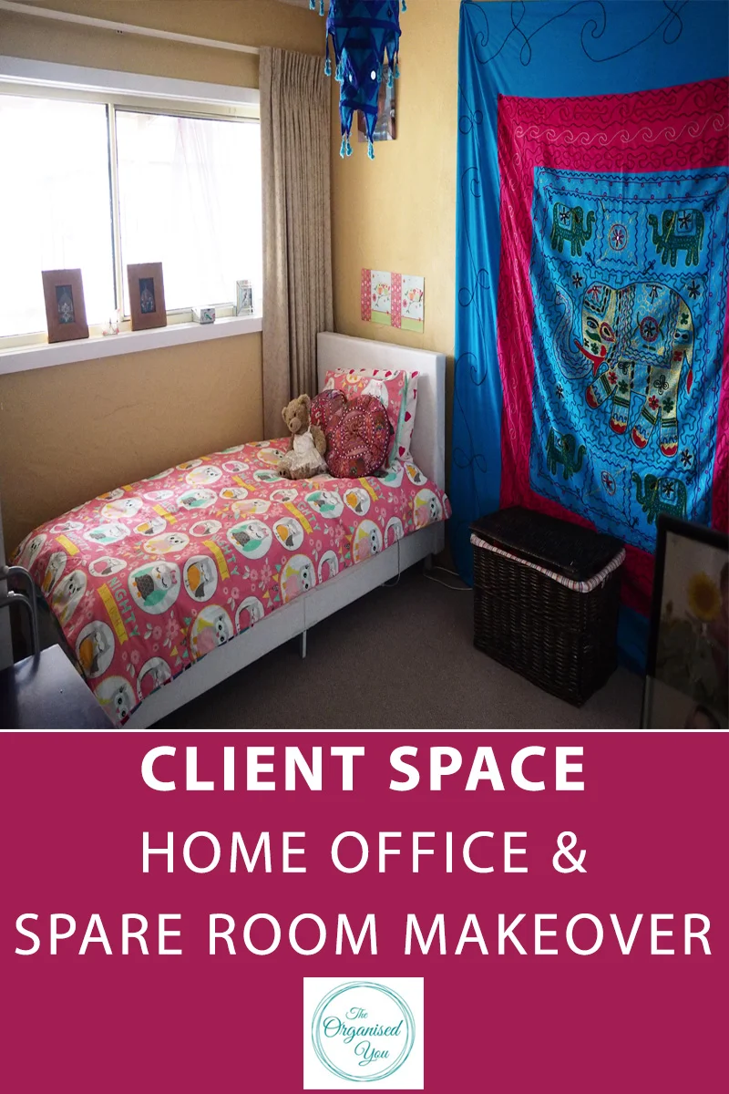 Client Space: Home Office and Spare Room Makeover - home offices can be one of the most difficult spaces to organise as there can often be such a build-up of paper clutter. It is also tricky when this room has a duel purpose (such as a spare room). Click through to read how a professional organiser declutters and organises a space, using a step-by-step process, with awesome results!