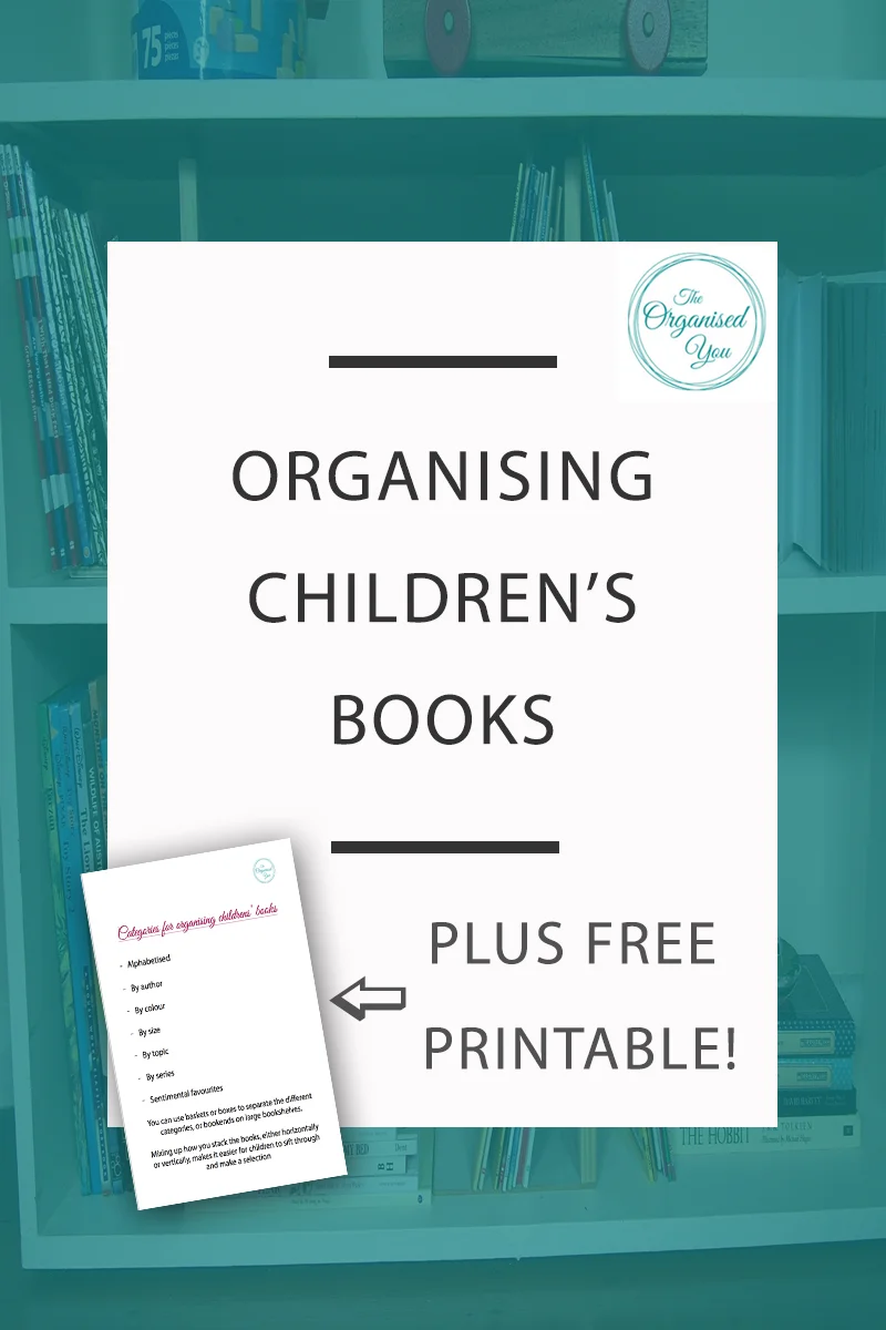 Organising Children's Books - categorizing and separating children's books on their shelves can make it easier for your kids to easily find the book they're after, and also read a wider range of books rather than always choosing the one they can see at the front of the pile. Click through for your FREE download of categories you could use to organise your children's books!