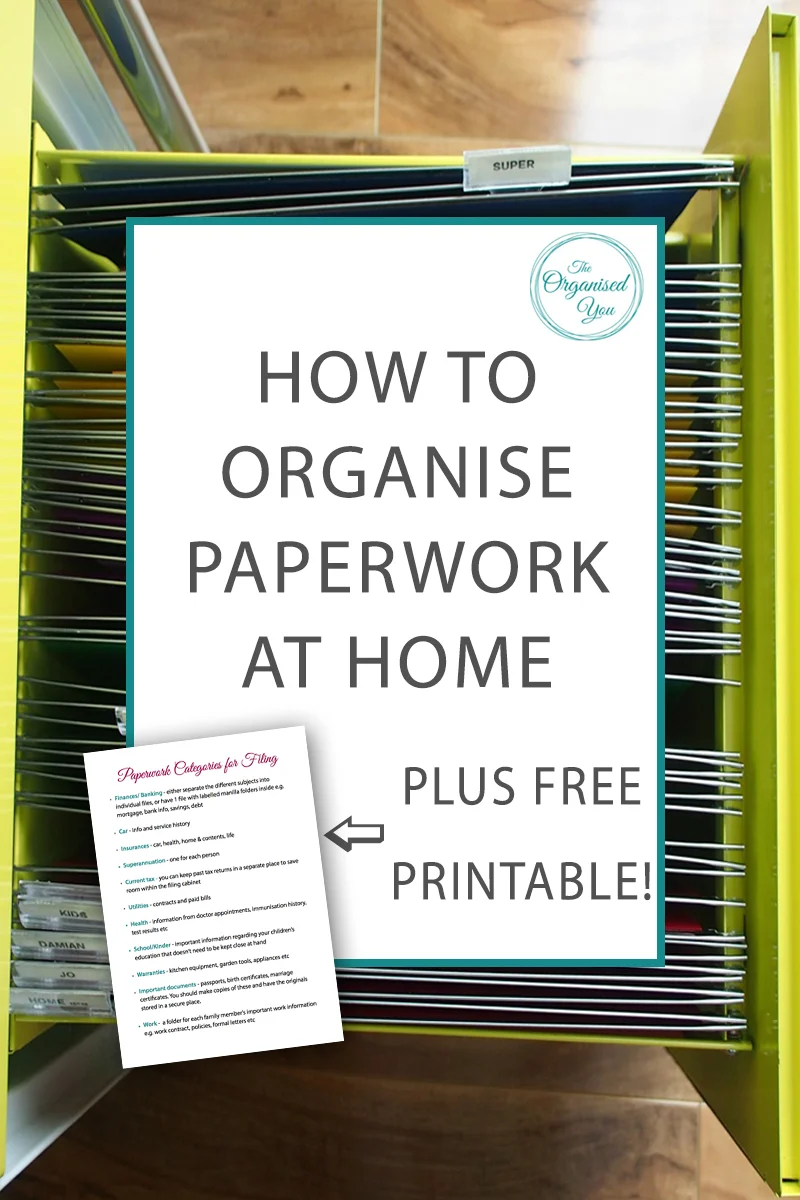 How to organise paperwork at home