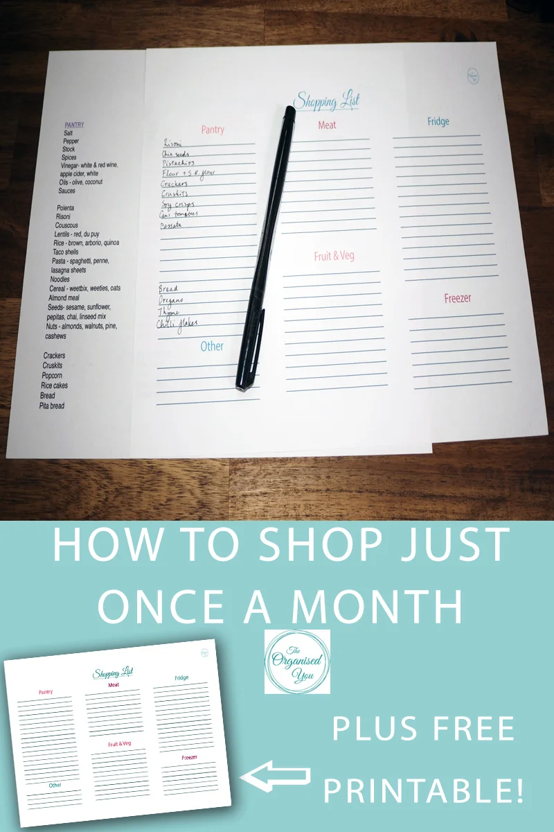 How to shop just once a month