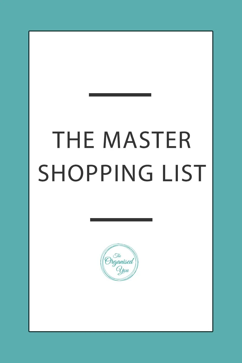 Be more organised with your grocery shopping with this Master Shopping List. Use it to quickly check off your food and household items so nothing is forgotten when it comes time to write your list
