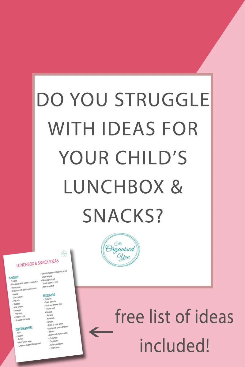 Do you struggle with ideas for your child's lunchbox and snacks?