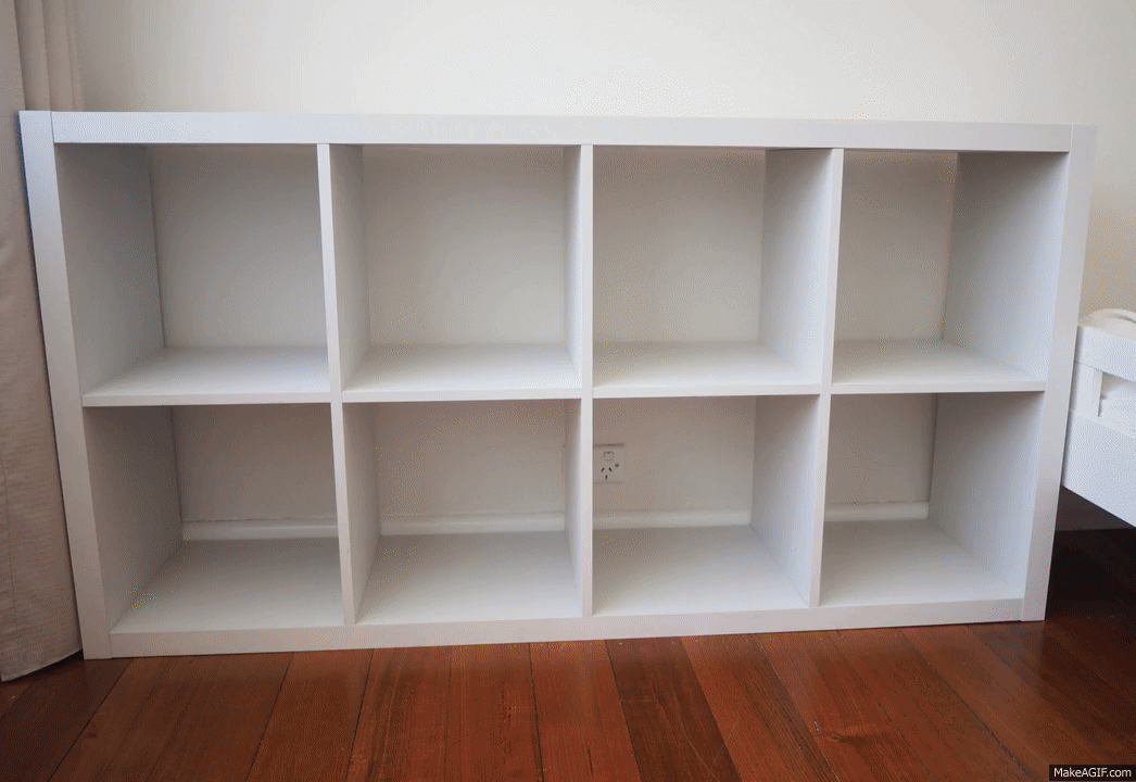 Creating and setting up toy storage in a Kallax unit step-by-step