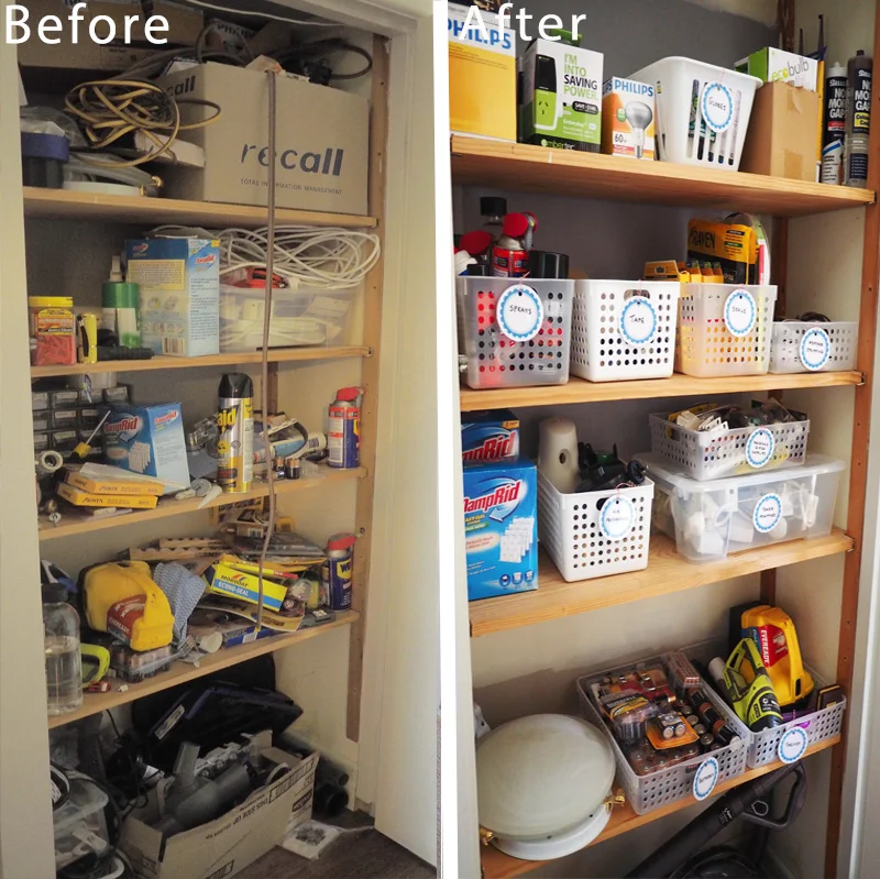 Storage cupboard makeover
