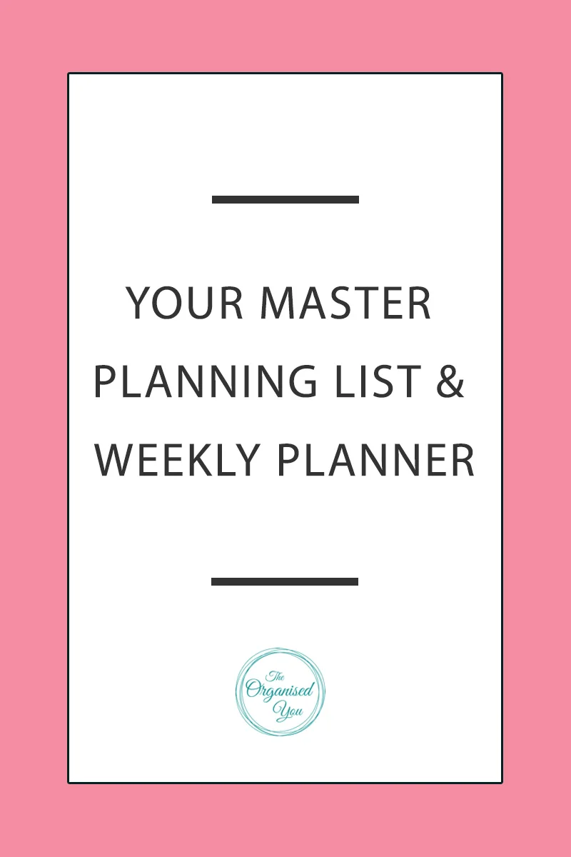 Be more productive and work towards achieving your goals using the Master Planning List and weekly planner
