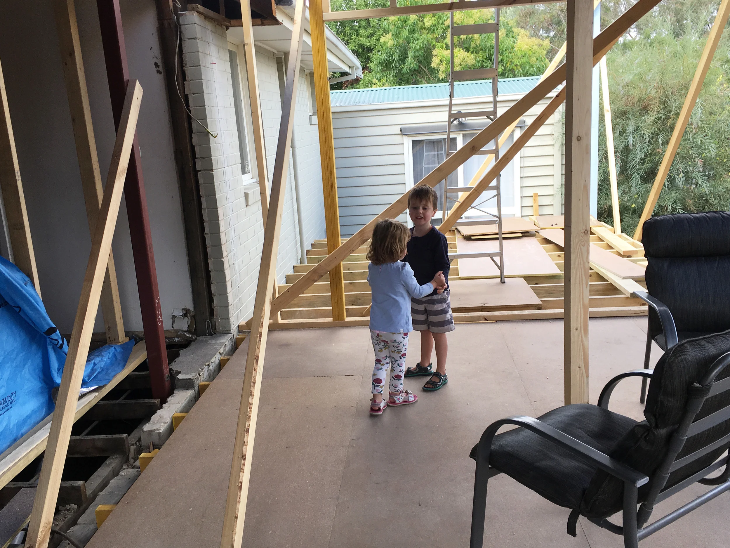 Kids dancing in the newly renovated space