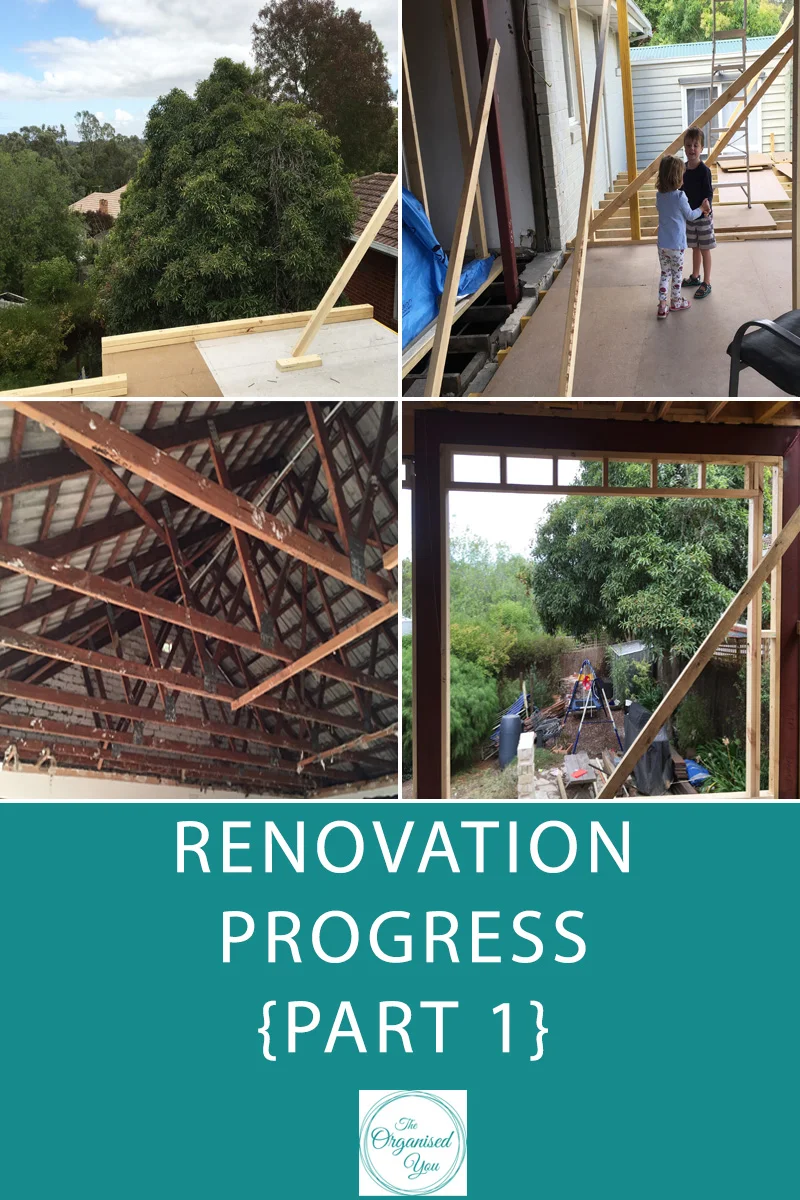 Renovation Progress {Part 1} - a look at the progress of our home renovation, and the journey we are on! With walls coming down and going up, creating an open plan living space, things are getting truly exciting! Click through to see the progress and what's coming up for this new home space!