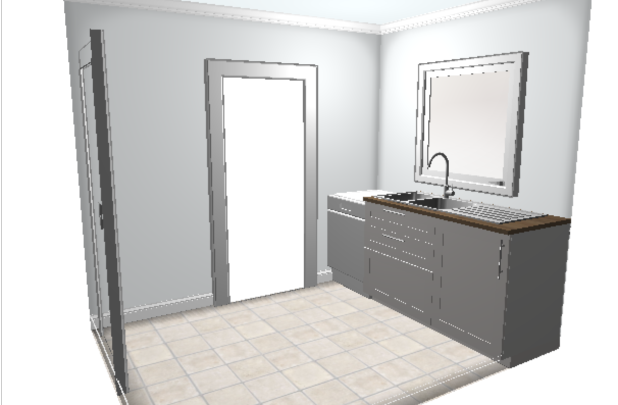 Secret storage space in the laundry - a storage 'room' for all cleaning products