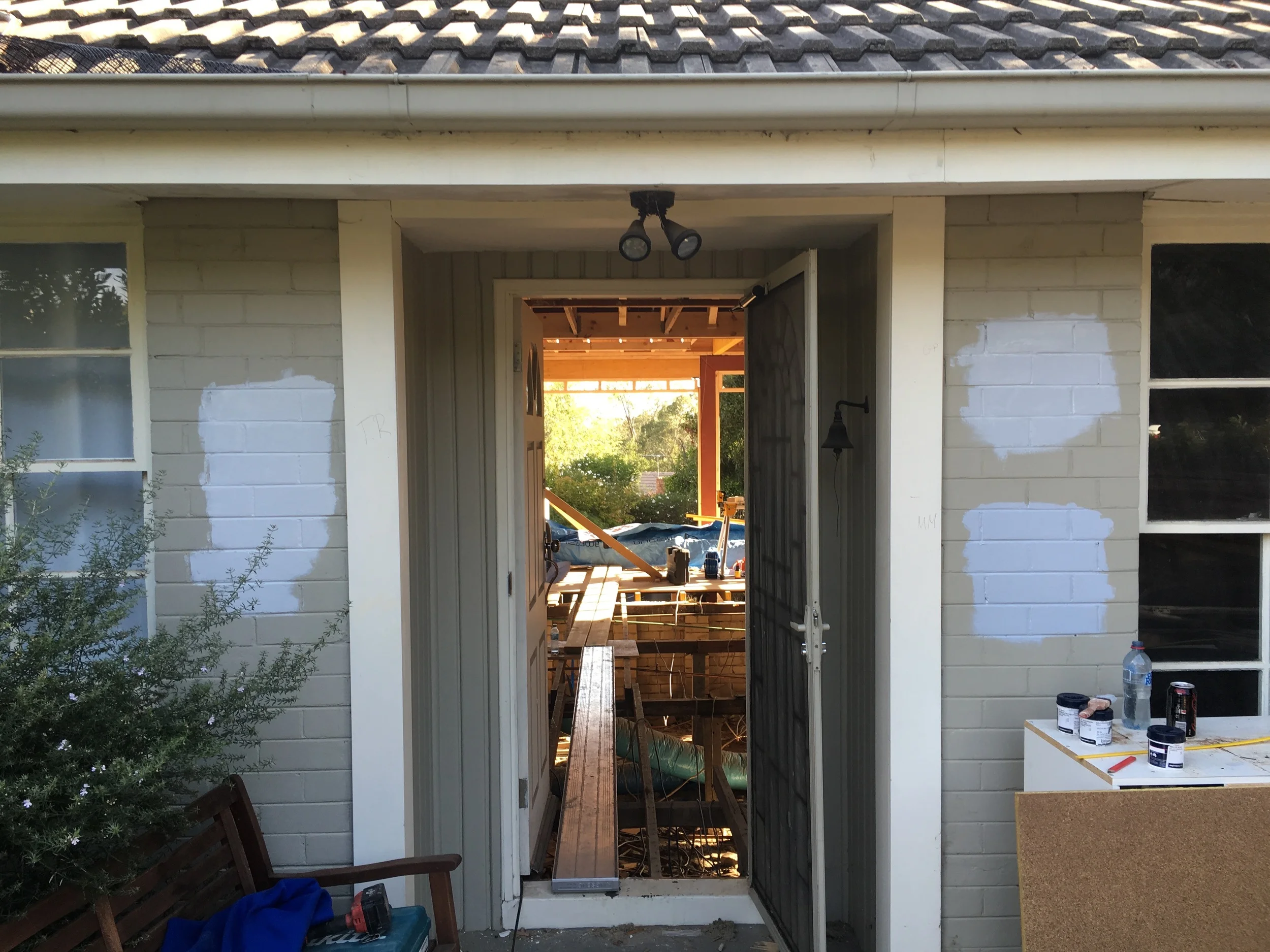 Choosing house paint colour using swatches