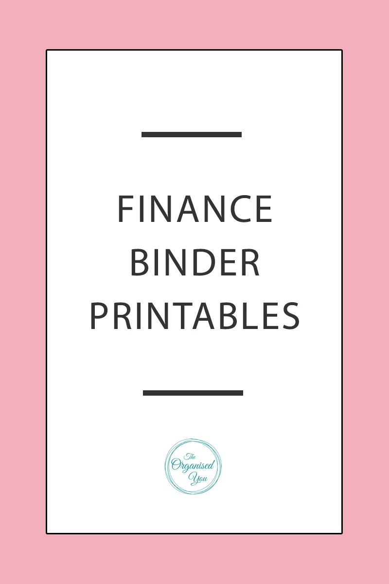 7 printables to create a finance binder and get your finances organised!