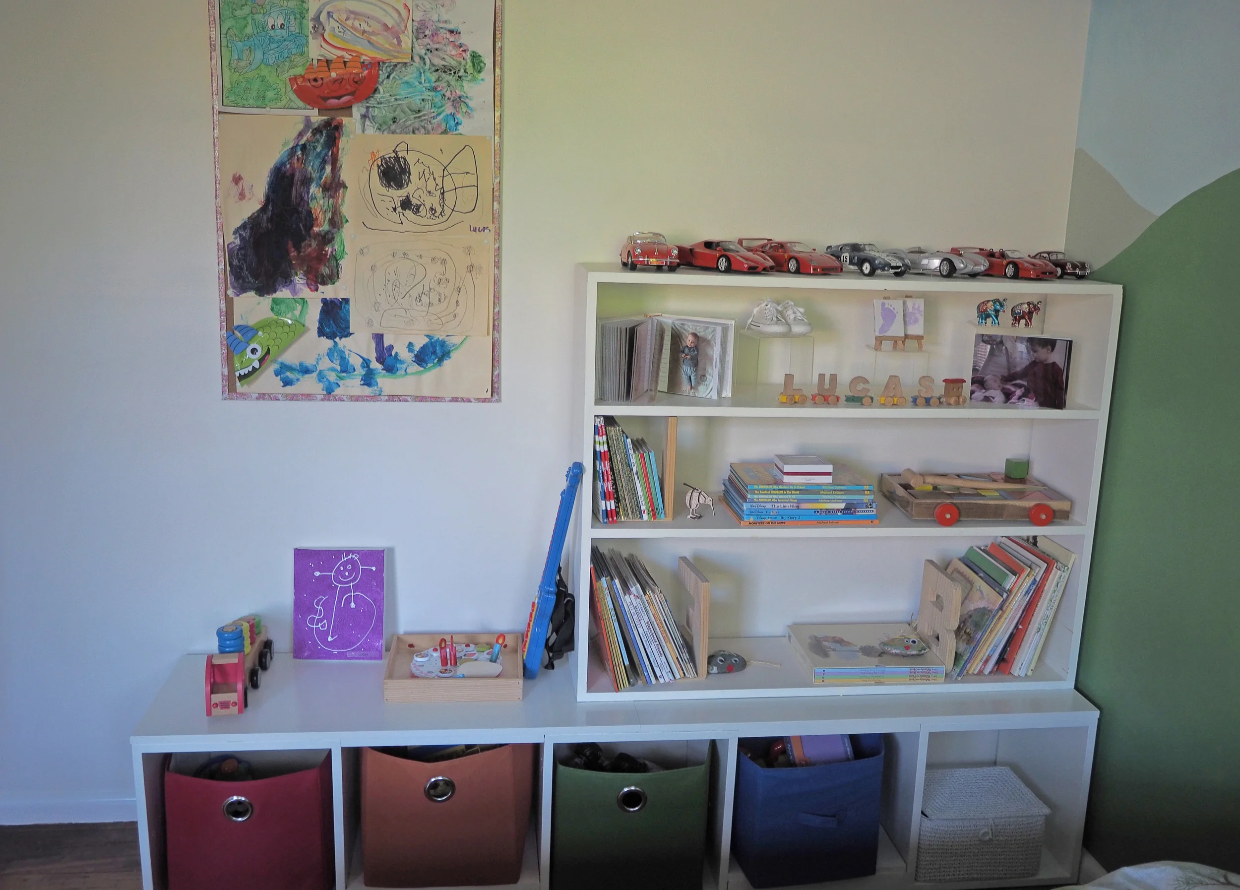 Organised toys and bookshelves in our son's bedroom makeover - The Organised You