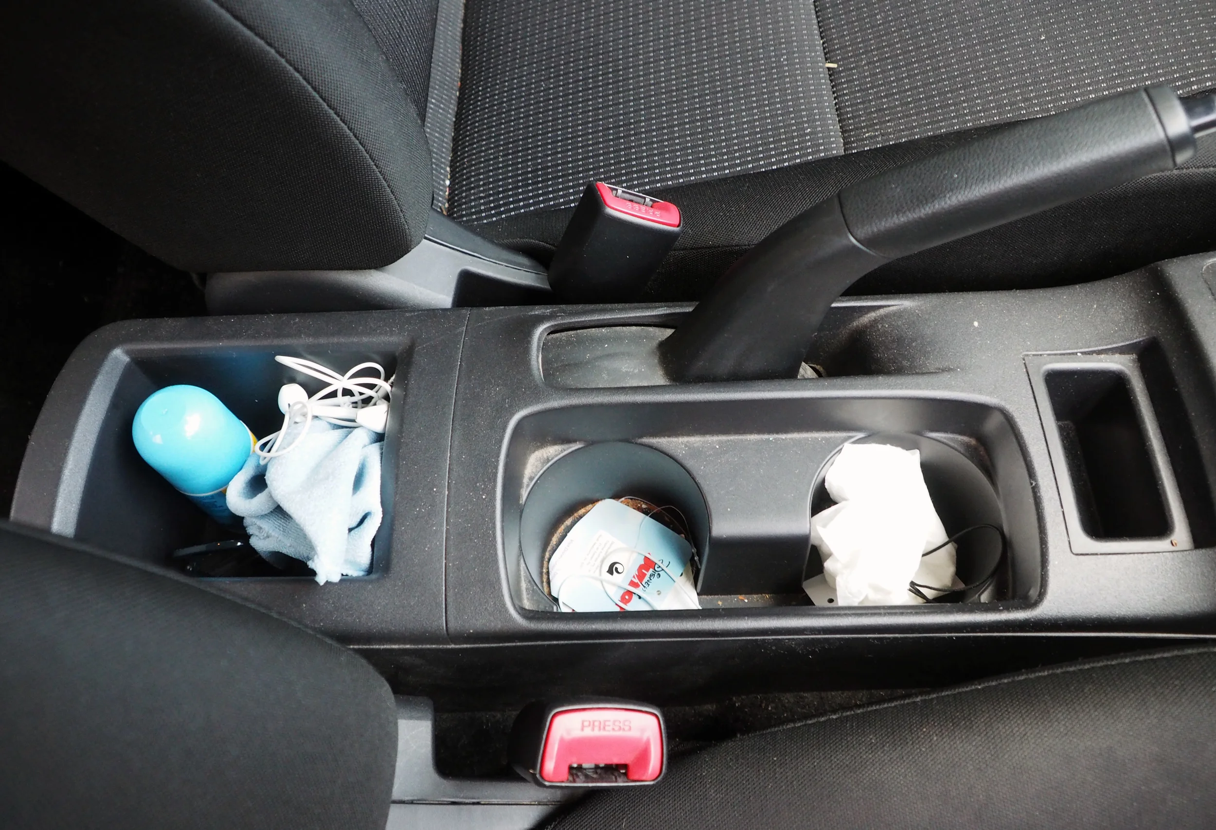 Cluttered car