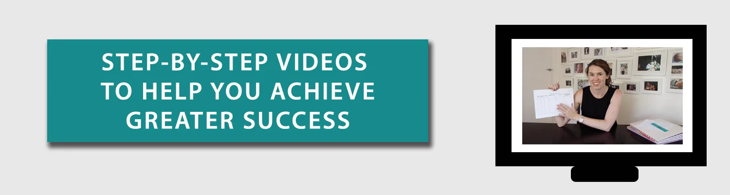 Actionable videos for Chaos to Calm - a new online course for The Organised You