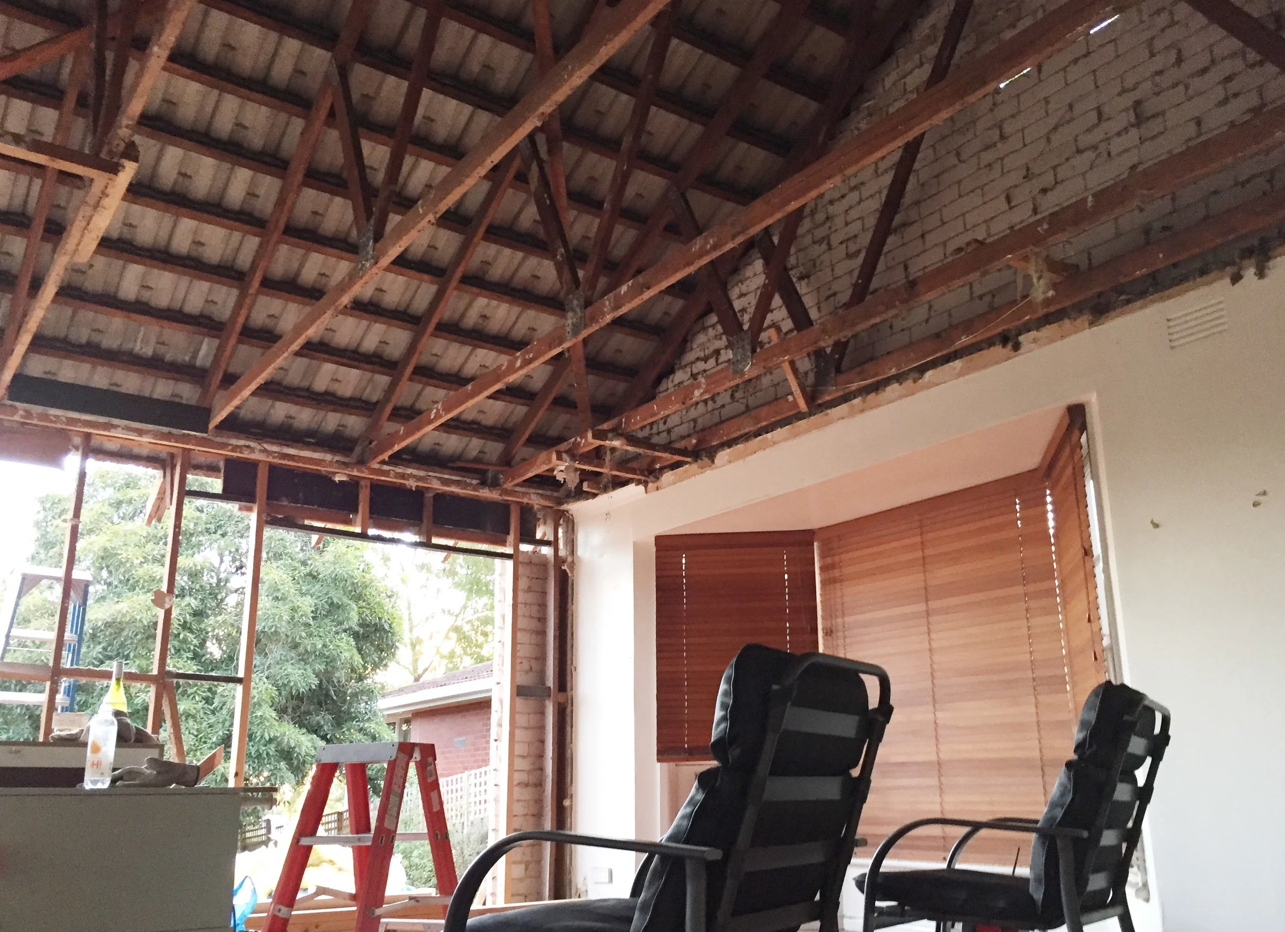 Exposing the beams in the living room - The Organised You