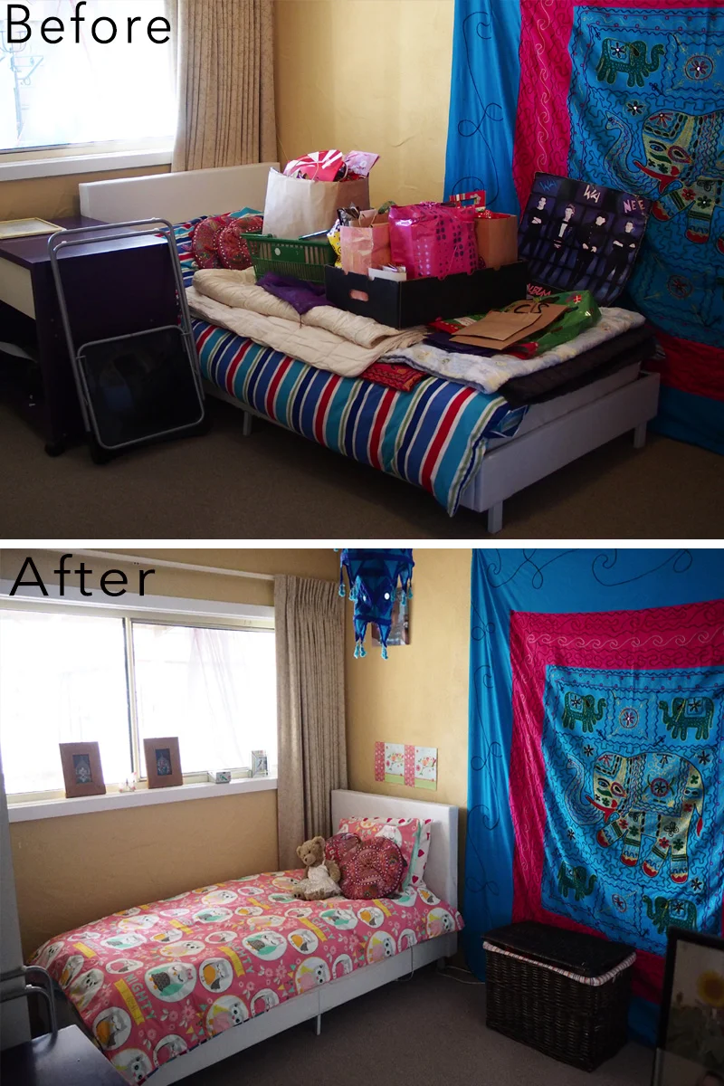 Bedroom organisation makeover {The Organised You}