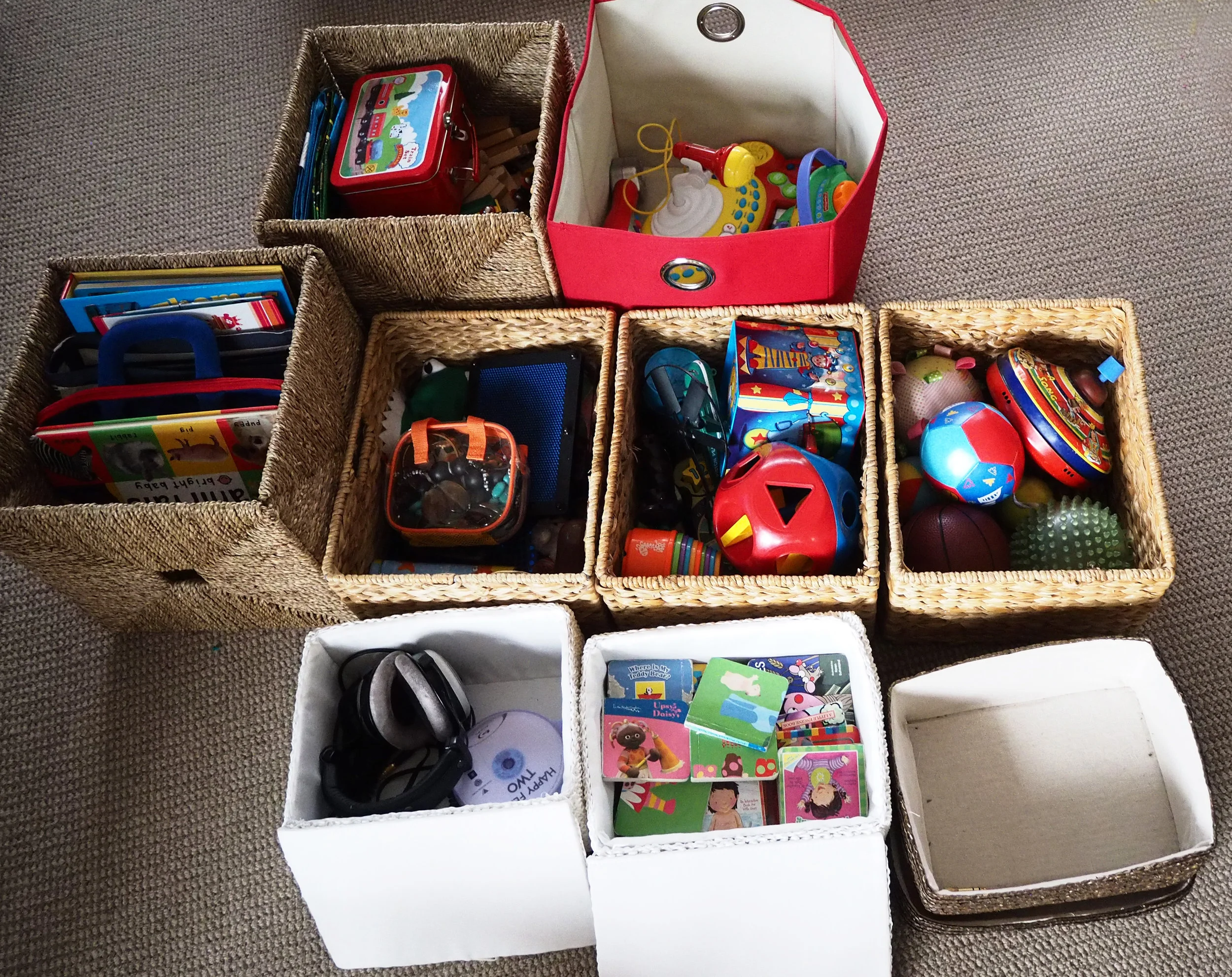 Declutter the kids' toys before Christmas to prepare for the influx of new toys