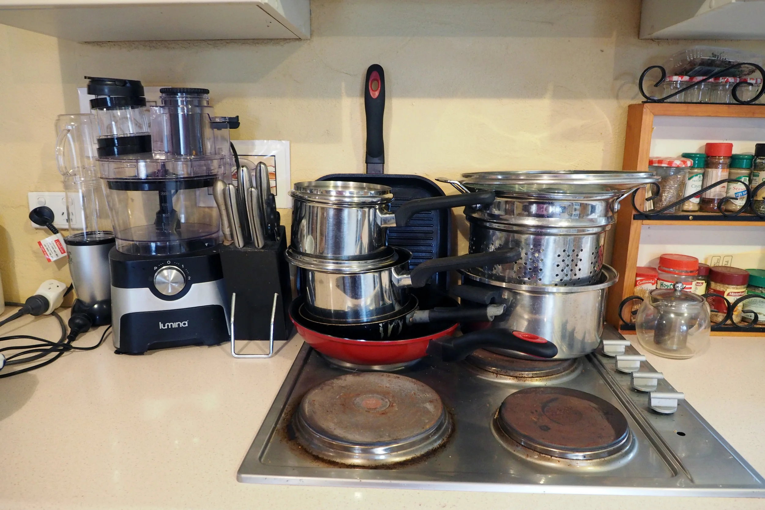 Messy kitchen in need of a makeover