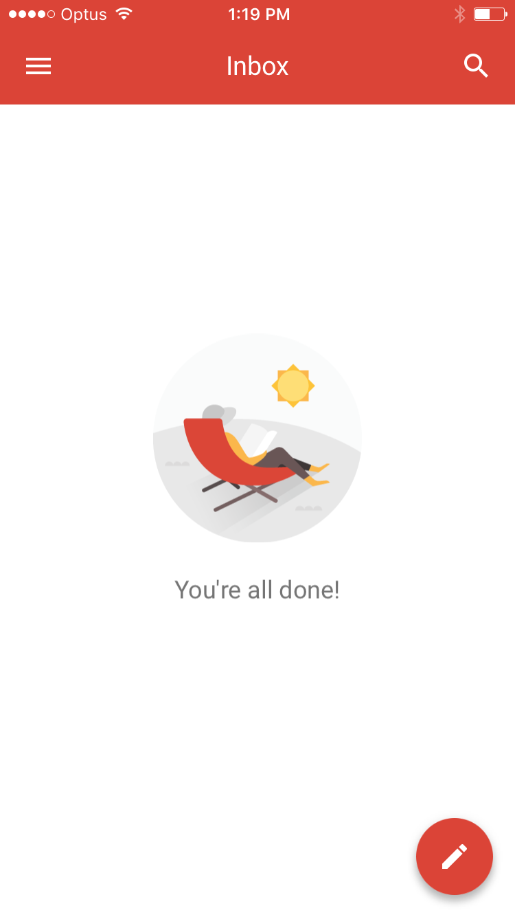Getting to inbox zero - such a great feeling!