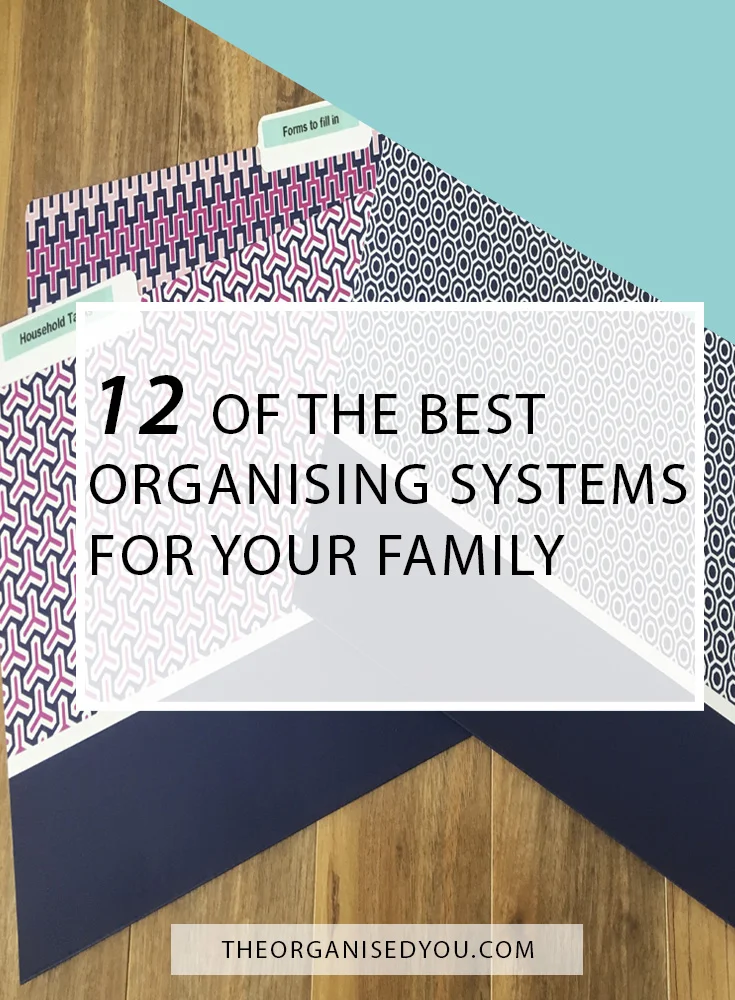 12 of the Best Organising Systems For Your Family - click through to learn about the best organising systems for your family, that will help you be as productive and efficient as possible, and consistent with your everyday organisation