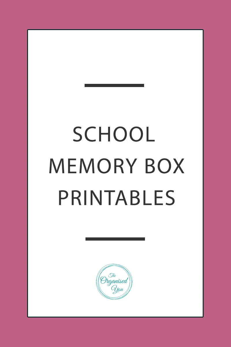 School Memory Box Printables