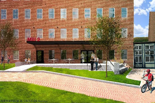 The Industrial History Center at Mill 2 - a new computer-generated rendering from Greg Colling, our architect with Merrimack Design Architects.