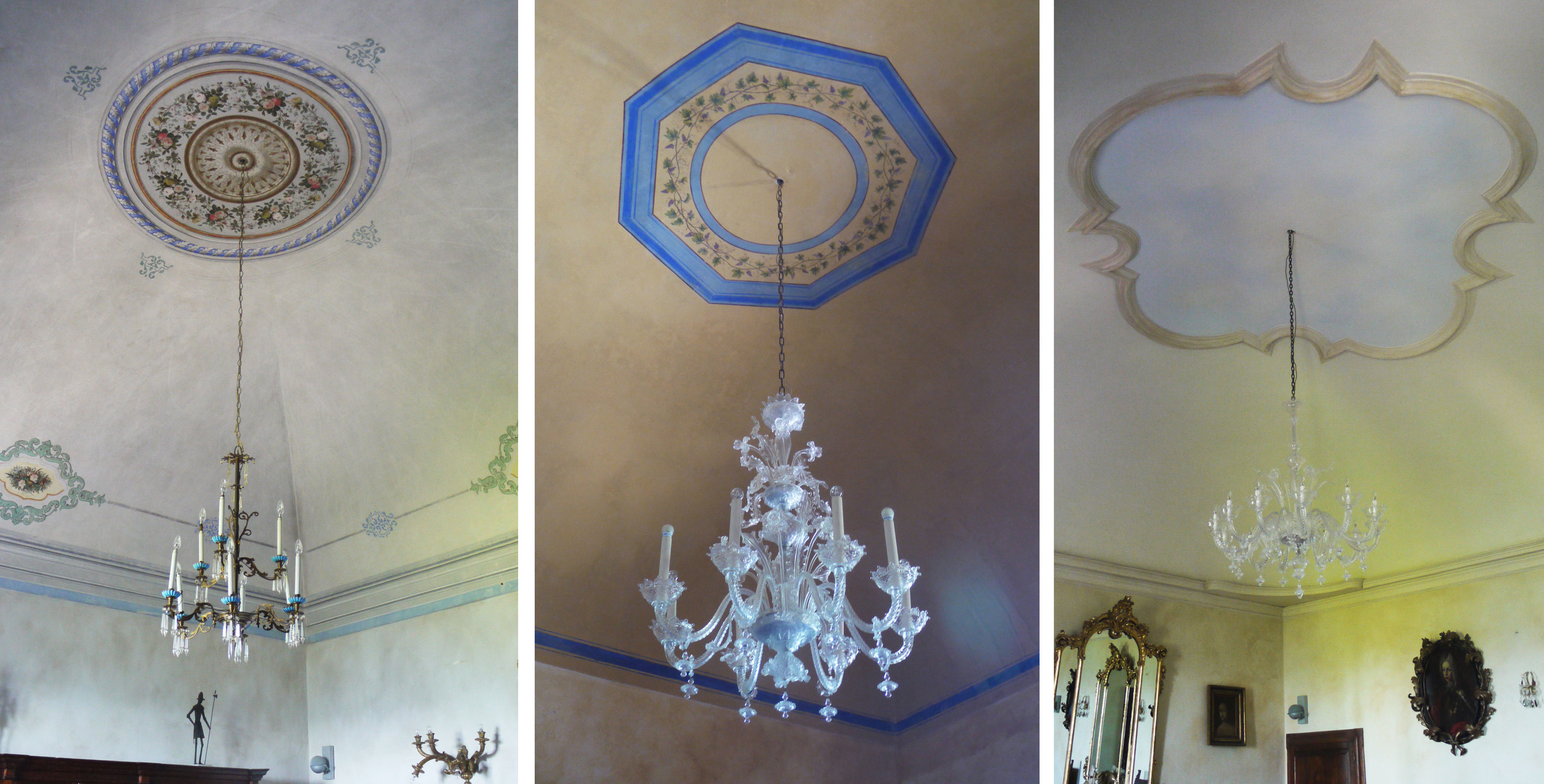 Circle, octagon and cloud on the ceilings of Castello di Semivicoli.