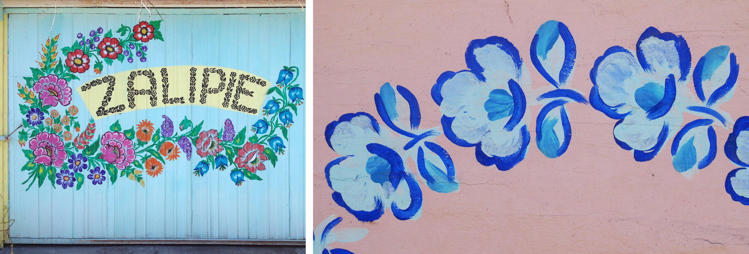 Painting on external wall of shed and museum