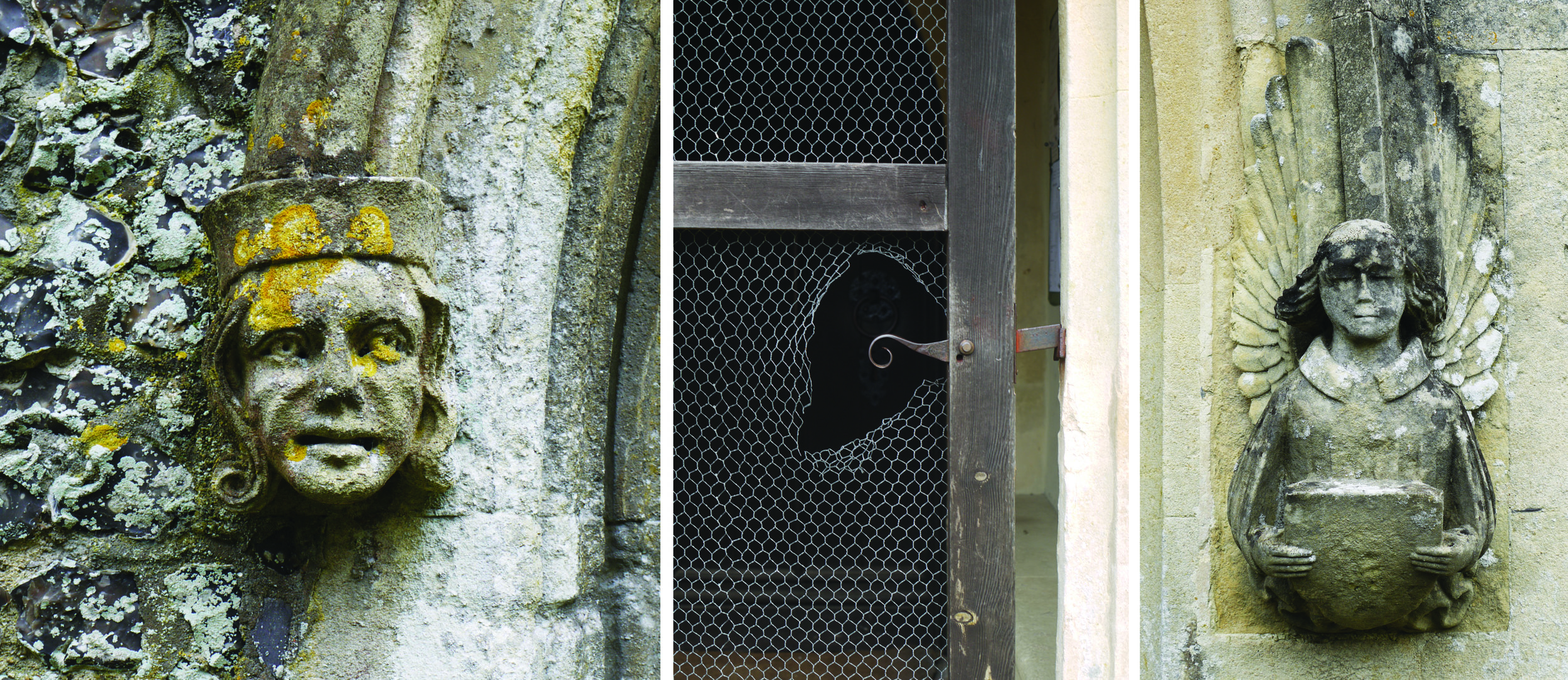 Carvings around the doors of St Mary, Chilton Foliat