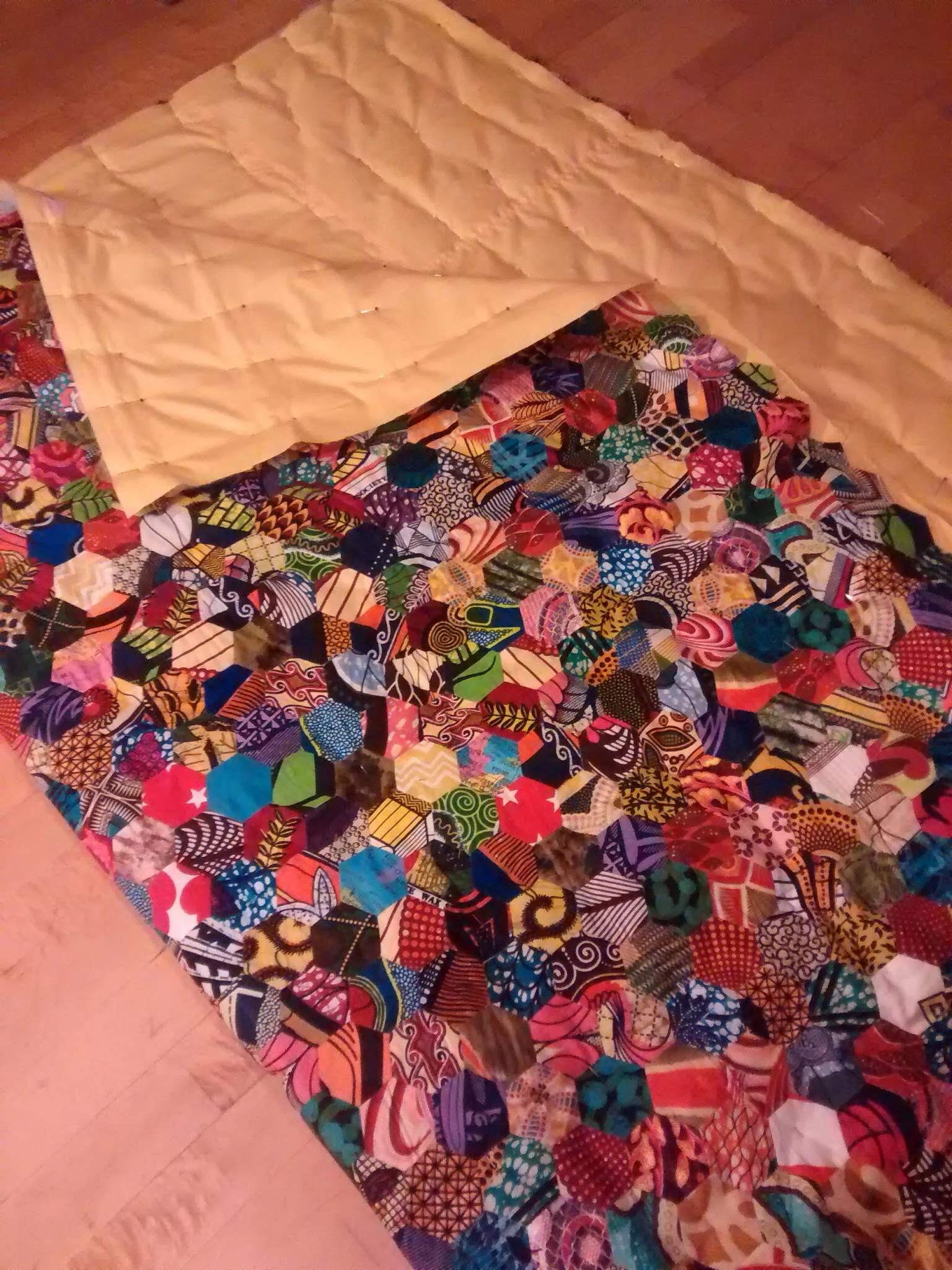Hand stitched padding.