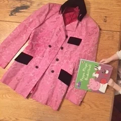 Pink brocade and black velvet 60's jacket of wonder. Thanks Dad!