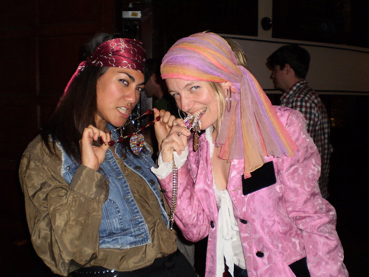 Pascale and her friend, Beatriz, shivering their respective timbers, Jacket of Wonder worn with pride!