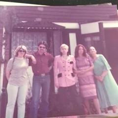 Timothy Spall OBE - centre wearing Jacket of Wonder -&nbsp;and friends, back in the day.