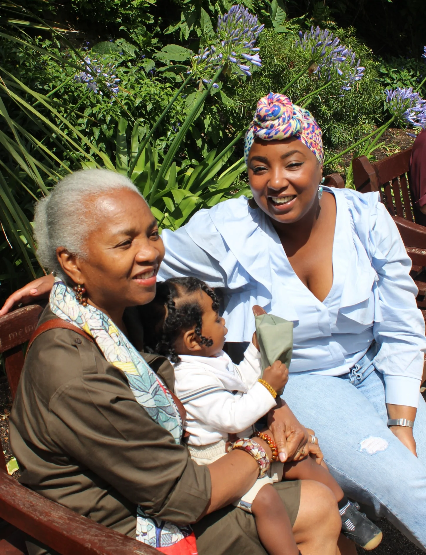 Barbara and Alison with her nephew.