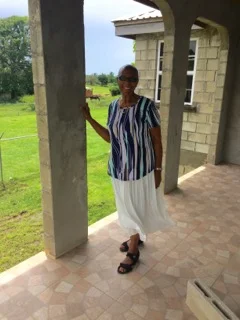 Aunt Ingrid relaxing at her son, Mustafa's, home. 