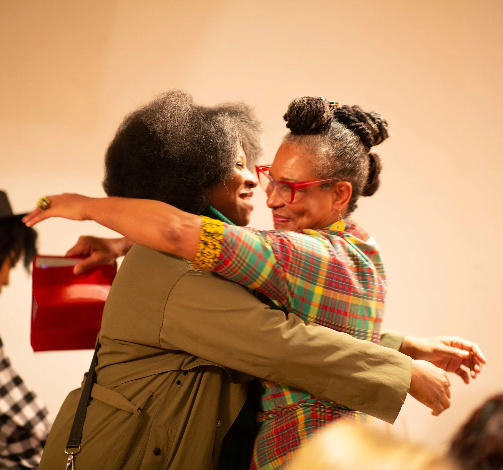 Joyful goodbyes.