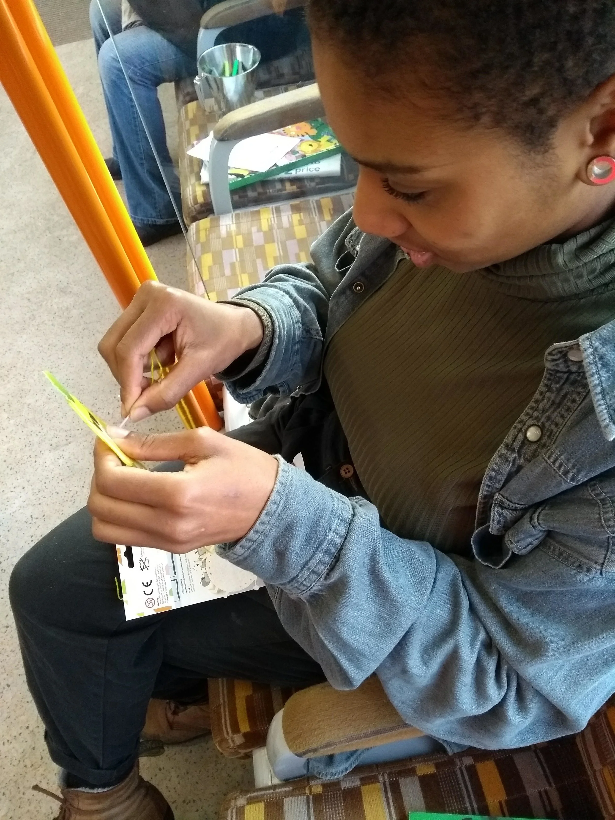  It's been a while since sewing at school...do what with... huh? 