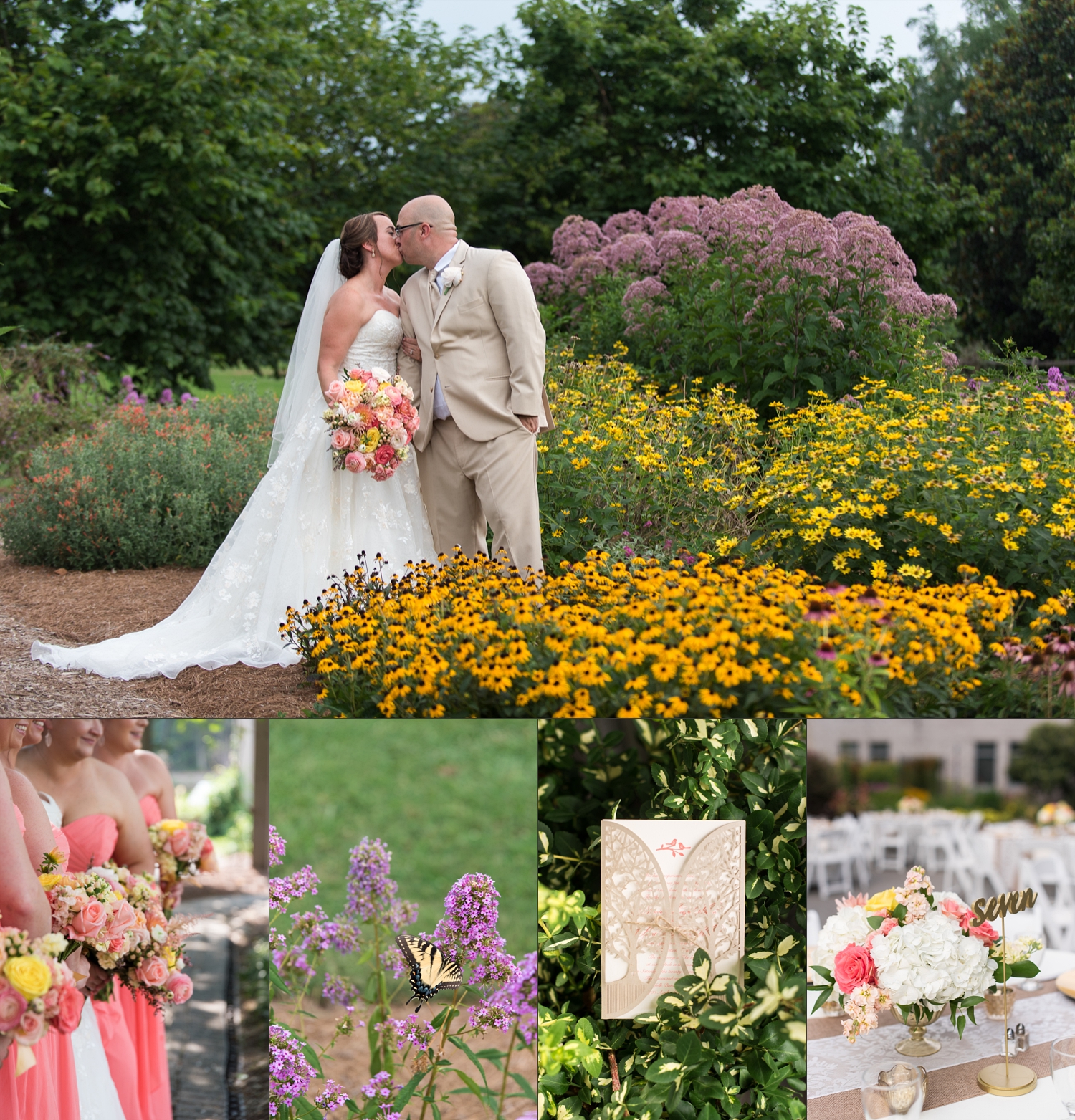 Jamie Bert Colorful Norfolk Botanical Garden Wedding In The