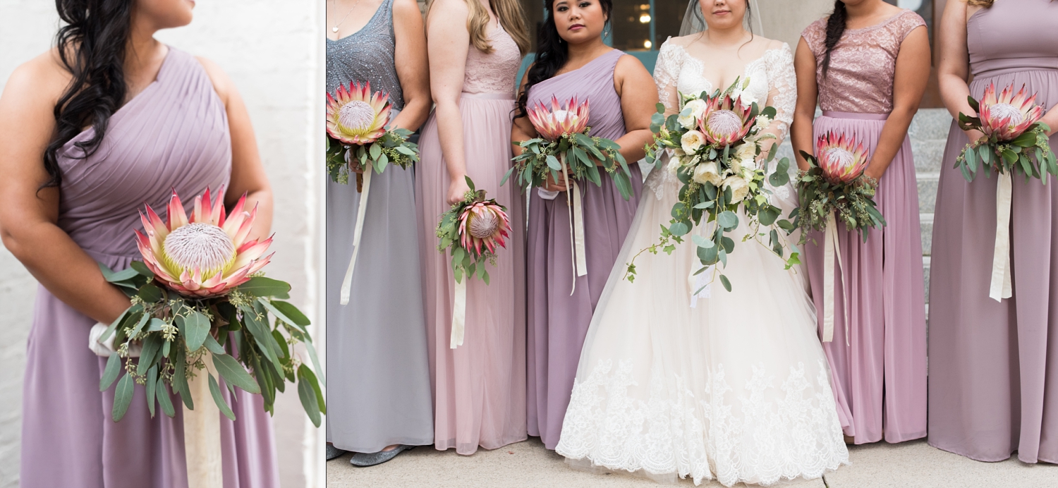 single stem bouquet bridesmaid