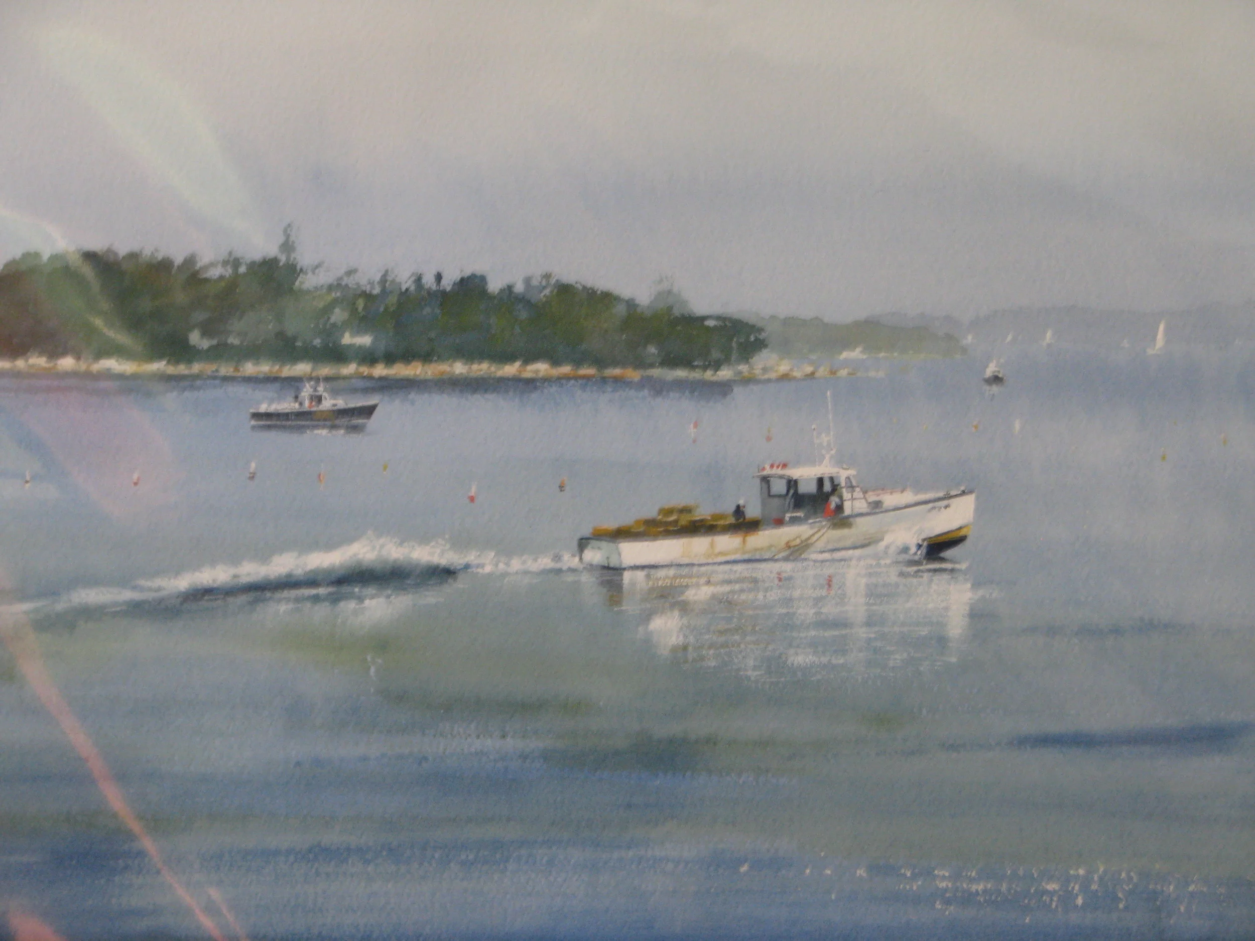 “Lobstering” Harpswell, Maine. Available as an original or print. 
