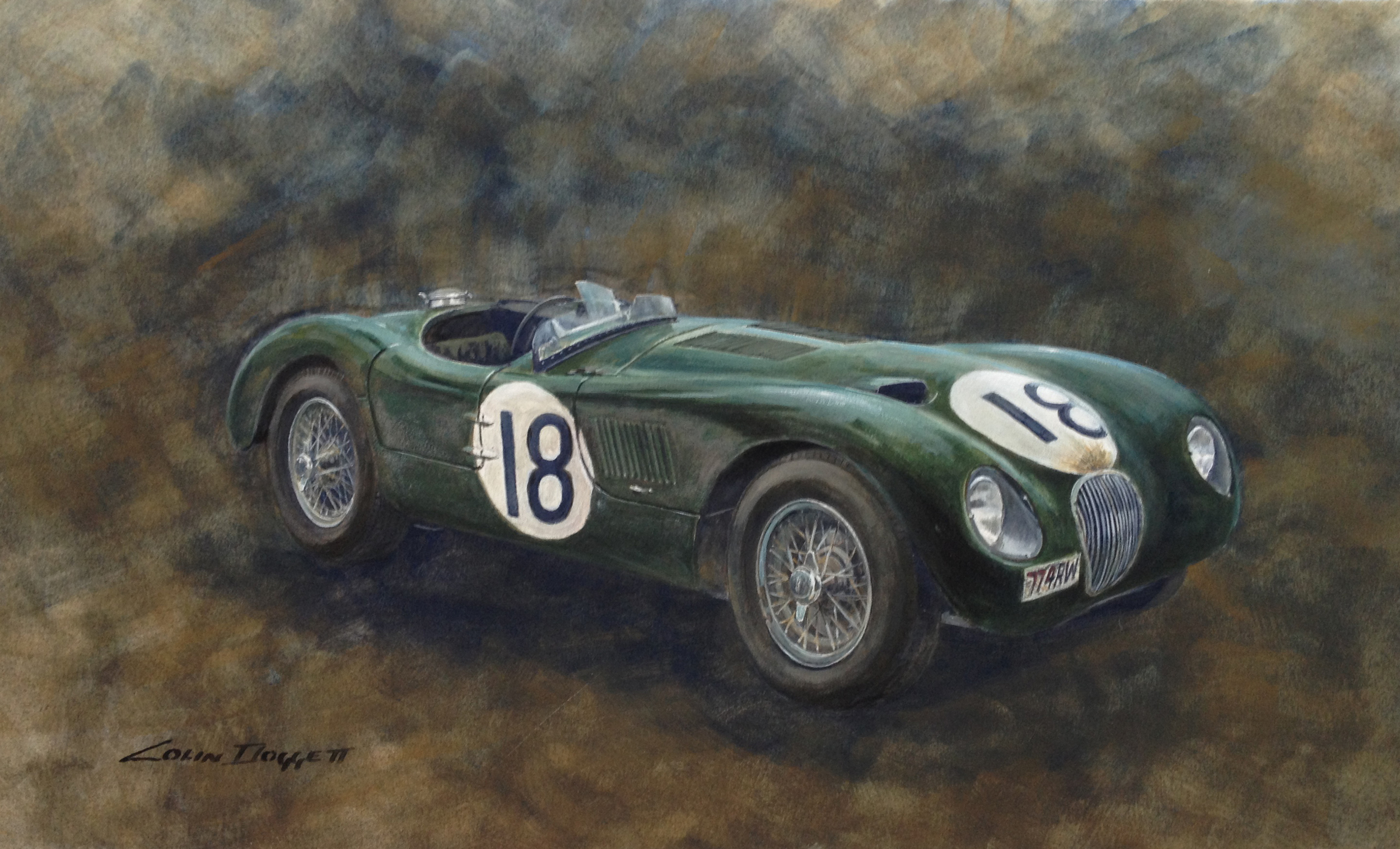 Tony Rolf and Duncan Hamilton C-Type Jaguar which won the 1953 Le Mans 24 hour race. 