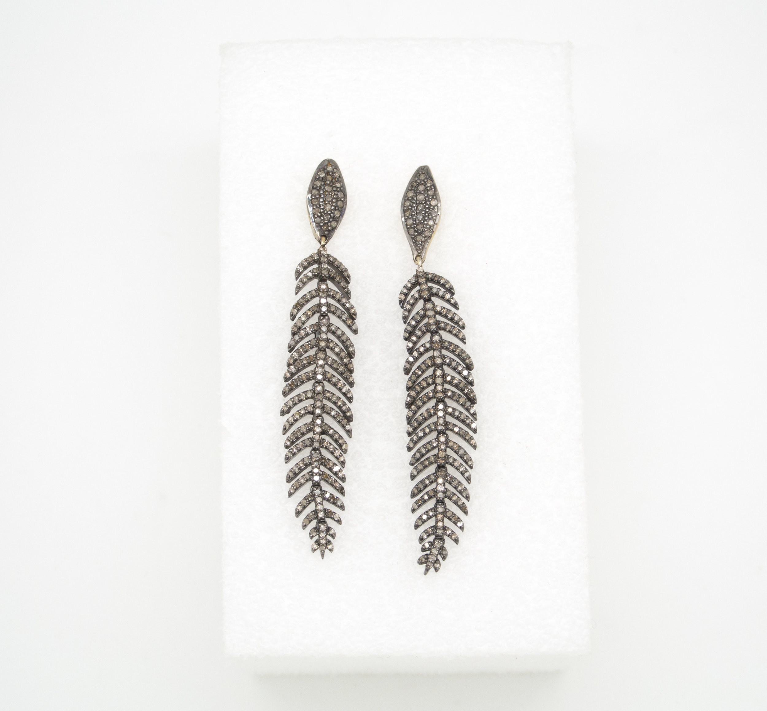 Small Hand Made Feather Earrings (Lapis) | Tracey Designs