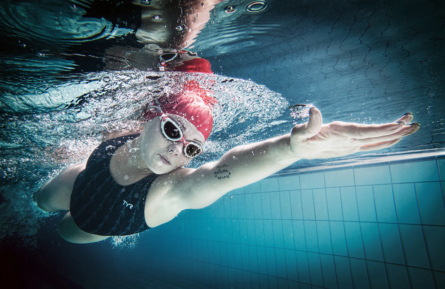 Triathelete Abi Schofield.
Photo credit : Chris Winter