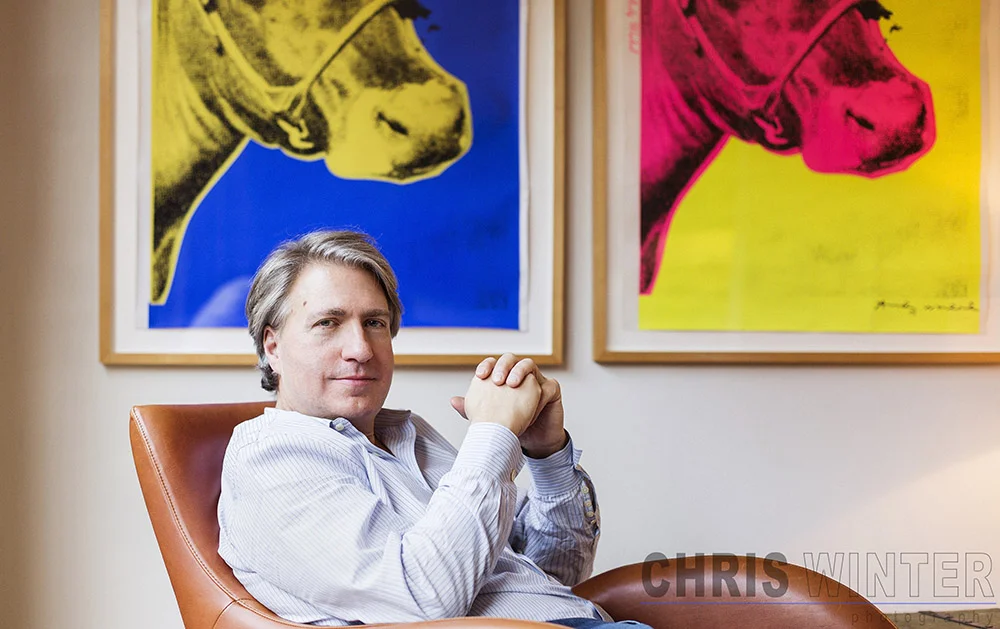 Portraits of Stephan Shakespeare shot at his home in the Barbican, London.
Photo credit : Chris Winter