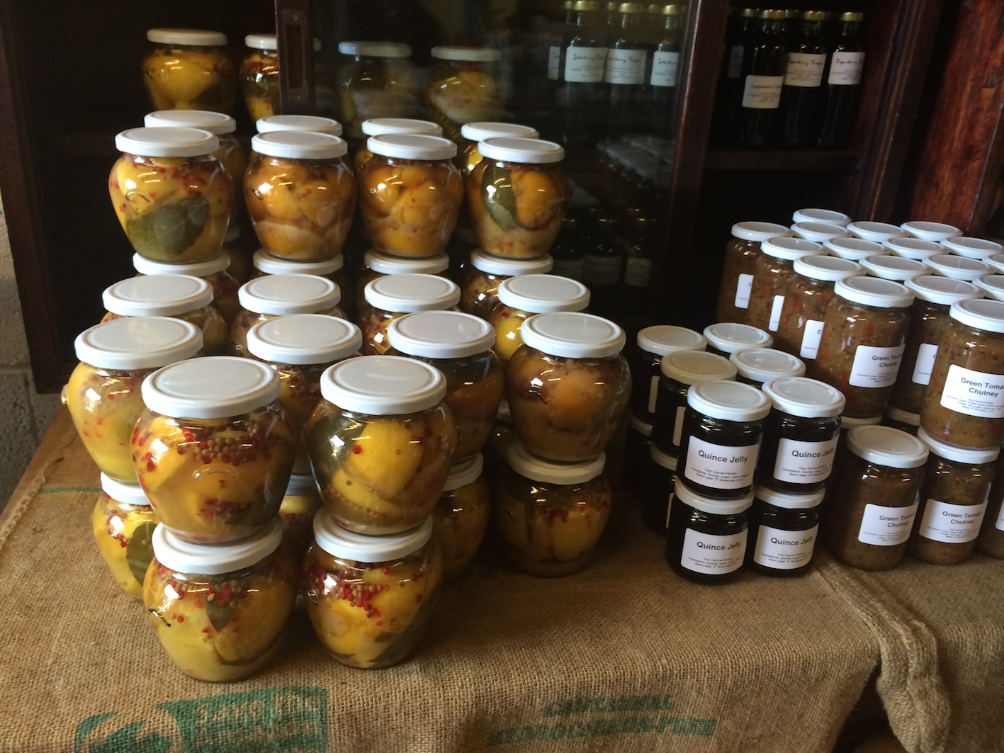 Preserved lemons, artisanal chutneys, jams
